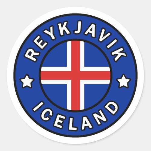 Reykjavik Iceland Classic Round Sticker