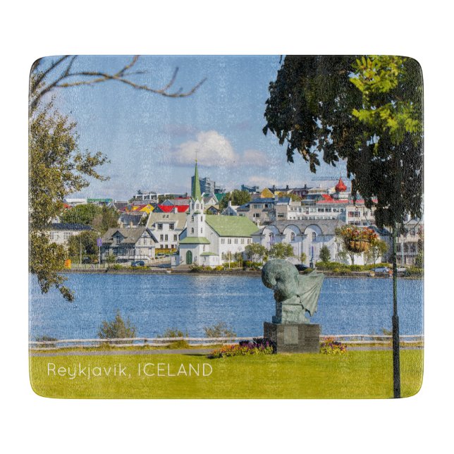 Reykjavik Iceland Cutting Board (Front)