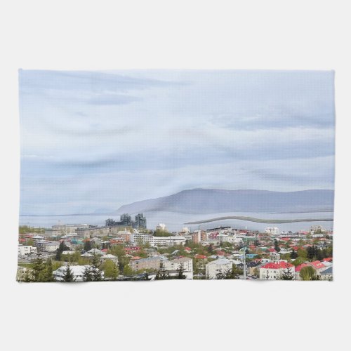 Reykjavik Iceland Europe Travel Photo Kitchen Towel