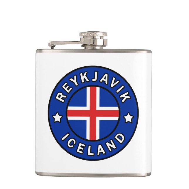 Reykjavik Iceland Flask (Front)