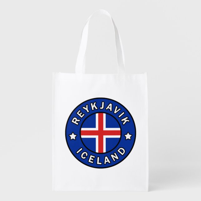 Reykjavik Iceland Grocery Bag (Front)