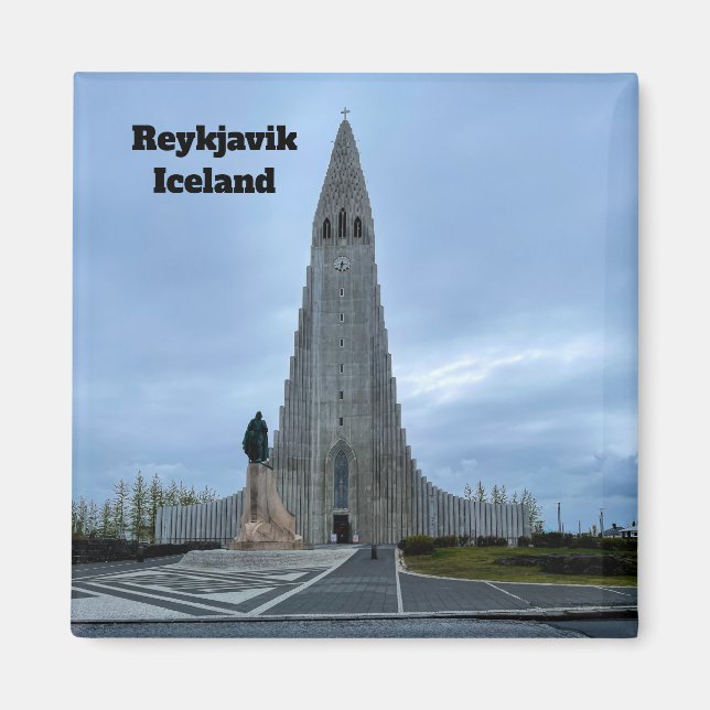 Reykjavik Iceland Hallgrimskirkja Personalize Magnet (Front)
