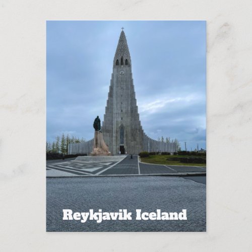 Reykjavik Iceland Hallgrimskirkja Personalize Postcard