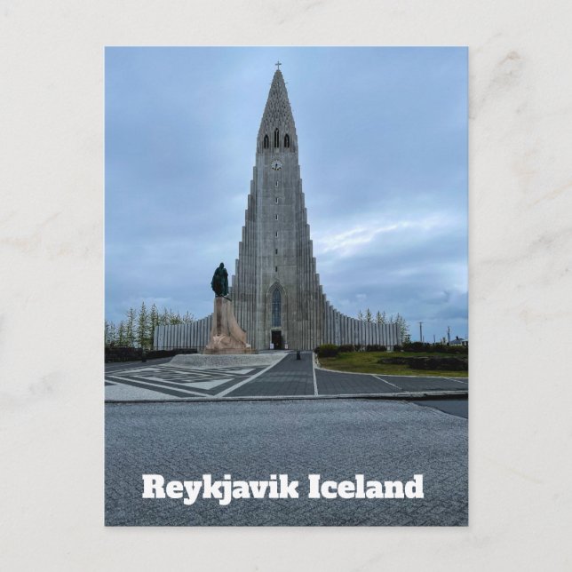 Reykjavik Iceland Hallgrimskirkja Personalize Postcard (Front)