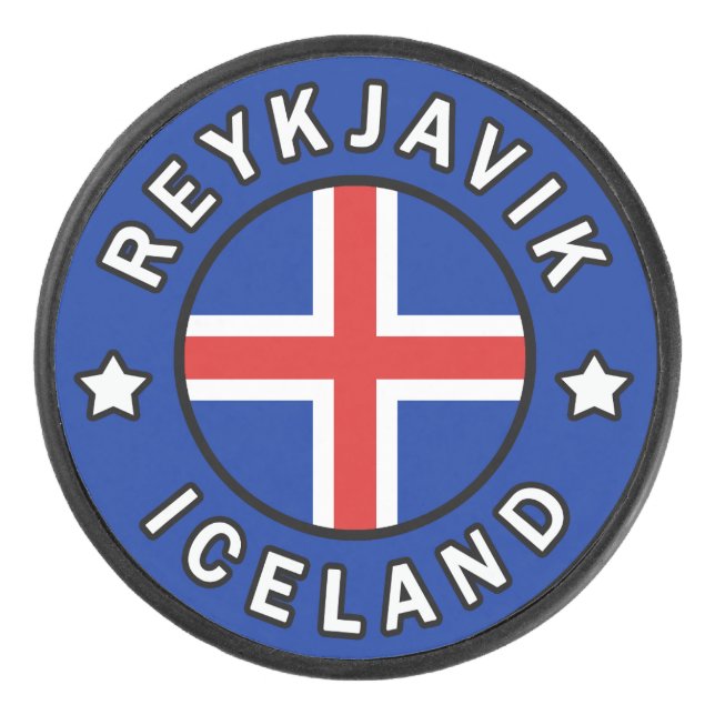 Reykjavik Iceland Hockey Puck (Front)