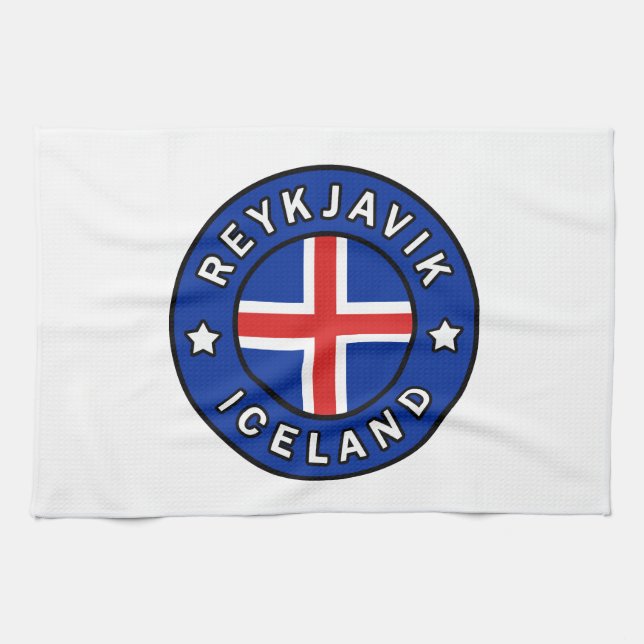 Reykjavik Iceland Kitchen Towel (Horizontal)