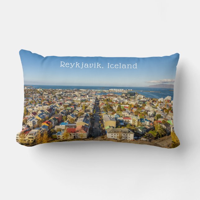 Reykjavik Iceland Lumbar Pillow (Front)