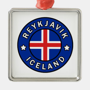 Reykjavik Iceland Metal Ornament