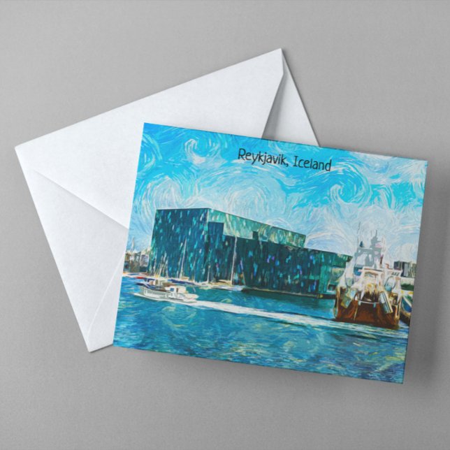 Reykjavik Iceland Oil Paint Postcard (reykjavik iceland oil paint postcard)