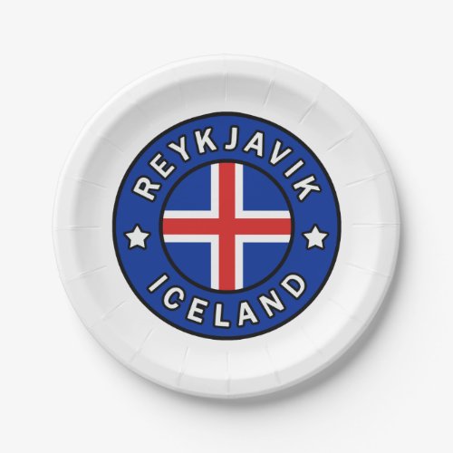 Reykjavik Iceland Paper Plates