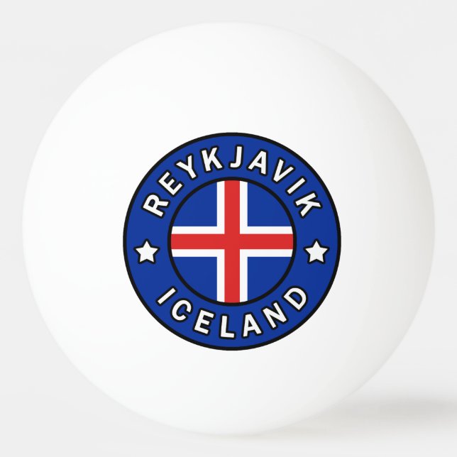 Reykjavik Iceland Ping-Pong Ball (Front)