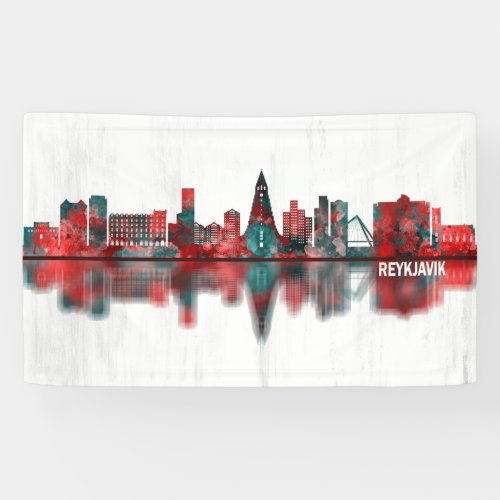 Reykjavik Iceland Skyline Banner