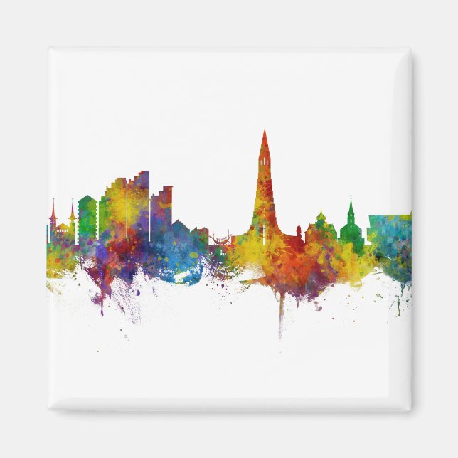 Reykjavík Iceland Skyline Magnet (Front)