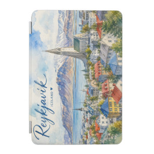 Reykjavik Iceland souvenir watercolor iPad Mini Cover