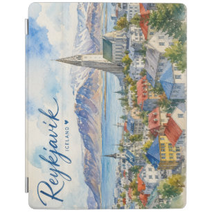 Reykjavik Iceland souvenir watercolor iPad Smart Cover