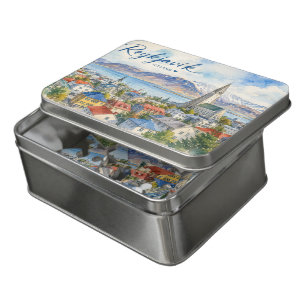 Reykjavik Iceland souvenir watercolor Jigsaw Puzzle