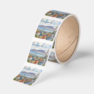 Reykjavik Iceland souvenir watercolor Square Sticker