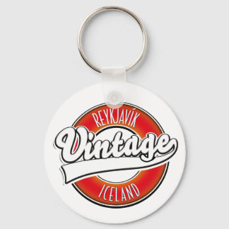 Reykjavík Iceland vitnage logo Keychain