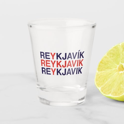 REYKJAVIK Icelandic Flag Shot Glass