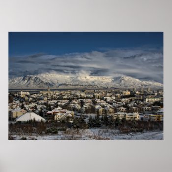 Reykjavik In Winterdress Poster by Madddy at Zazzle