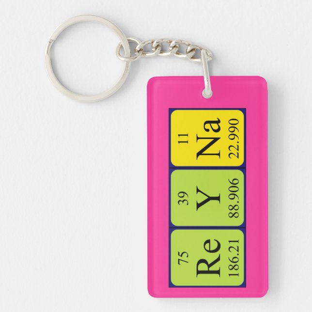 Reyna periodic table name keyring (Front)