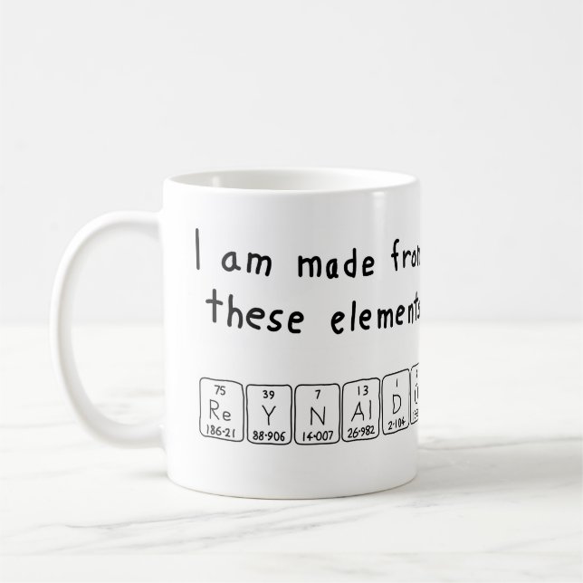 Reynaldo periodic table name mug (Left)