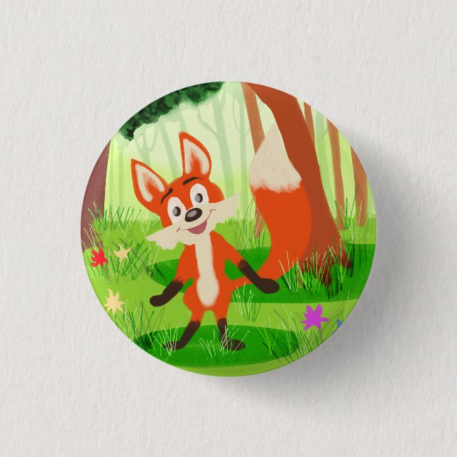 Reynard the Fox Button (Front)