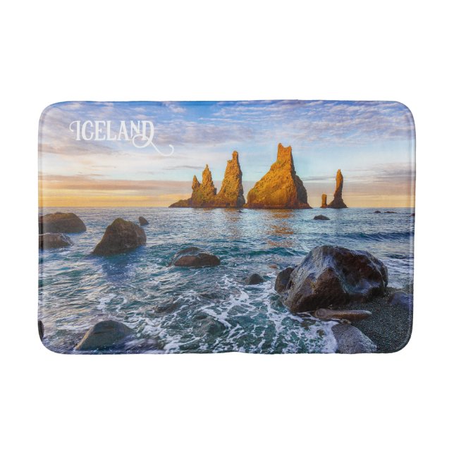 Reynisfjara Beach, Iceland Bath Mat (Front)