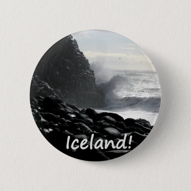 Reynisfjara Beach Iceland Button (Front)