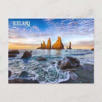 Reynisfjara Beach  Iceland Postcard by PizzaRiia at Zazzle