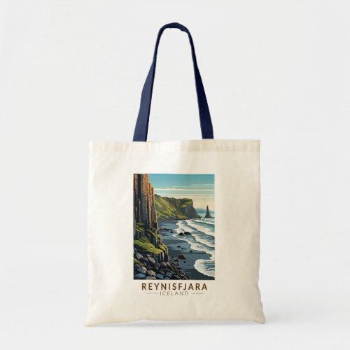 Reynisfjara Beach Iceland Travel Art Vintage Tote Bag