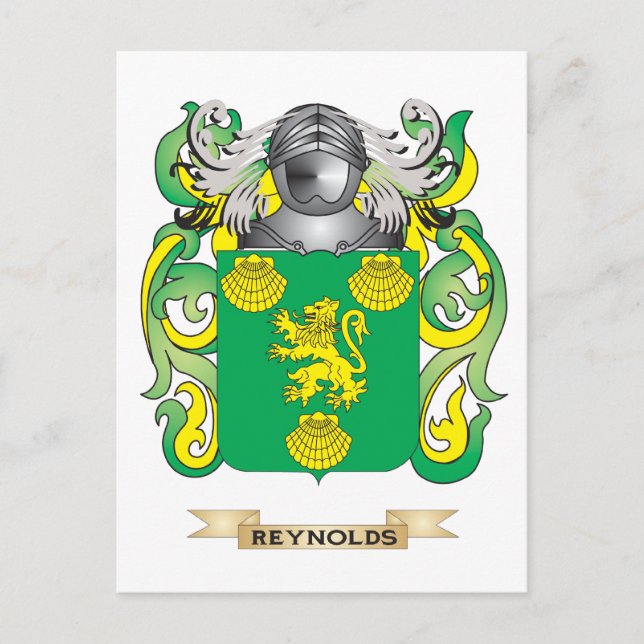Reynolds Coat of Arms (Family Crest) Postcard (Front)