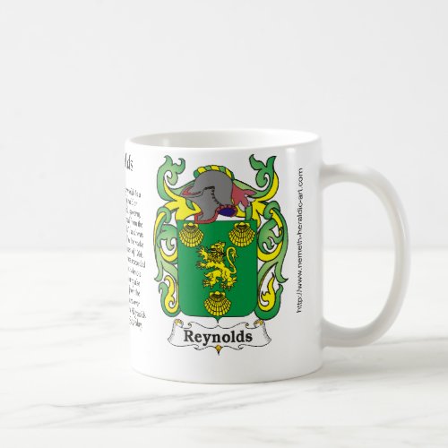 Reynolds Family Crest on a mug