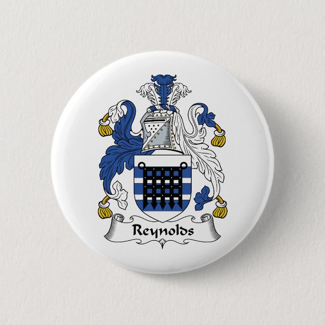 Reynolds Family Crest Pinback Button (Front)