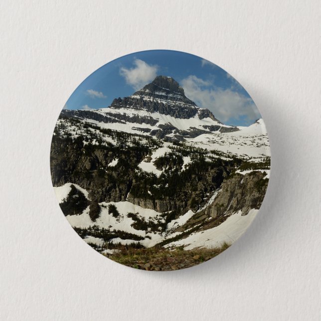 Reynolds Mountain from Logan Pass at Glacier Park Button (Front)