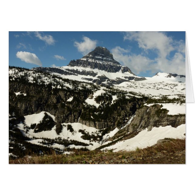Reynolds Mountain from Logan Pass at Glacier Park Card (Front Horizontal)