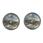Reynolds Mountain from Logan Pass at Glacier Park Cufflinks