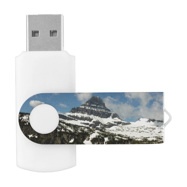 Reynolds Mountain from Logan Pass at Glacier Park Flash Drive (Opened)