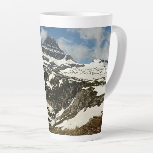 Reynolds Mountain from Logan Pass at Glacier Park Latte Mug (Right Angle)