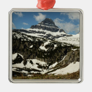 Reynolds Mountain from Logan Pass at Glacier Park Metal Ornament