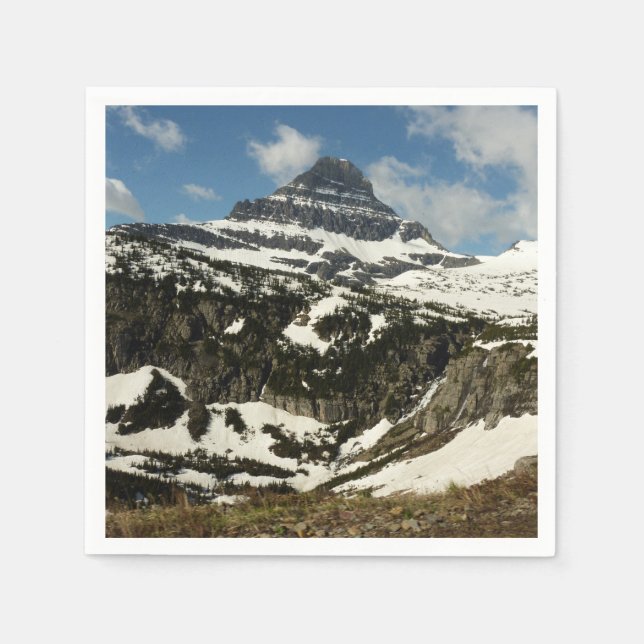 Reynolds Mountain from Logan Pass at Glacier Park Napkins (Front)