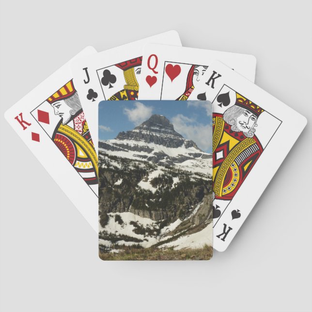 Reynolds Mountain from Logan Pass at Glacier Park Poker Cards (Back)