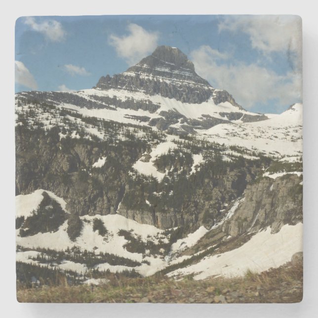 Reynolds Mountain from Logan Pass at Glacier Park Stone Coaster (Front)
