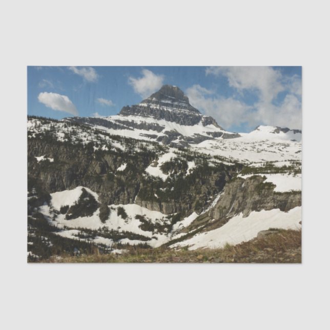 Reynolds Mountain from Logan Pass at Glacier Park Tissue Paper (Front)