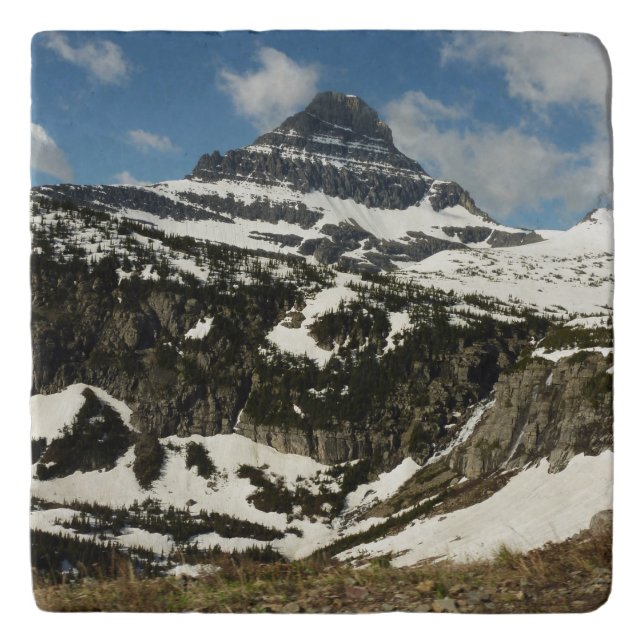 Reynolds Mountain from Logan Pass at Glacier Park Trivet (Front)