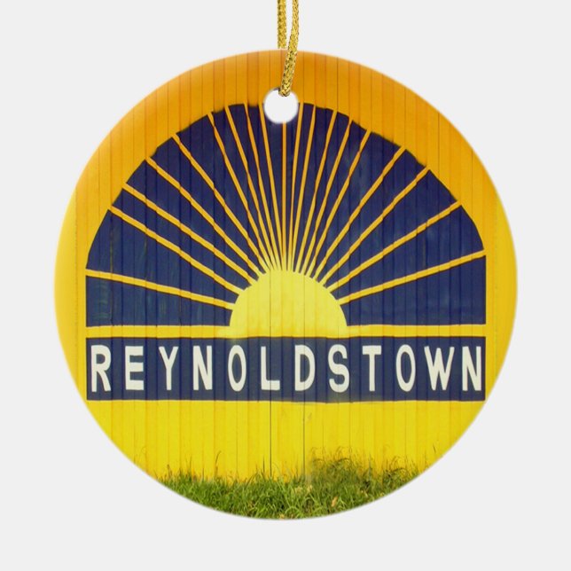 Reynoldstown,Atlanta,Georgia,Merry Christmas Y'all Ceramic Ornament (Front)