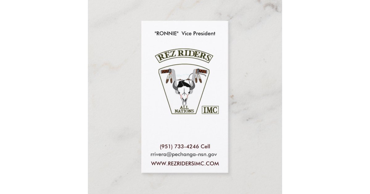 Rez Riders IMC Business Card | Zazzle