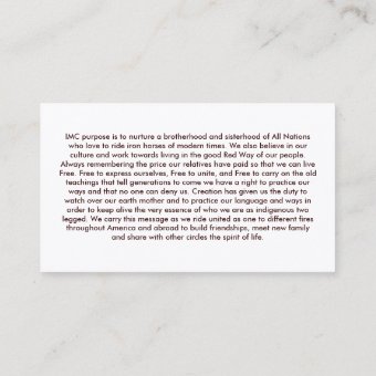 Rez Riders IMC Business Card | Zazzle