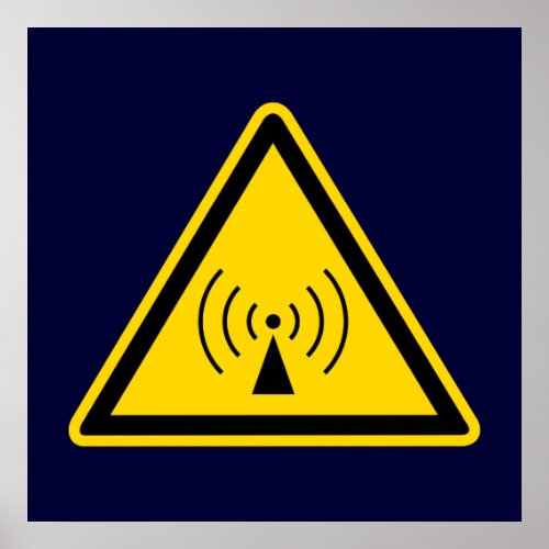 rf Warning Sign Poster