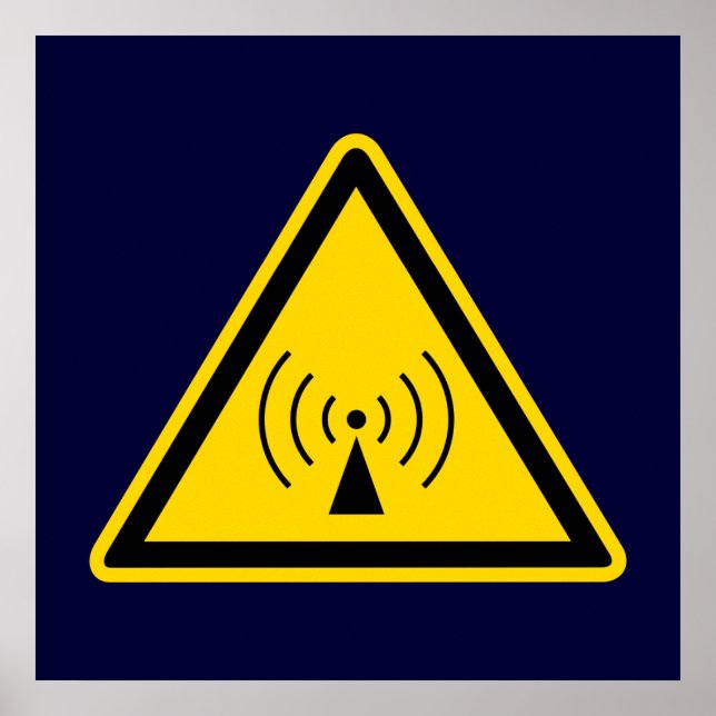 rf Warning Sign Poster (Front)